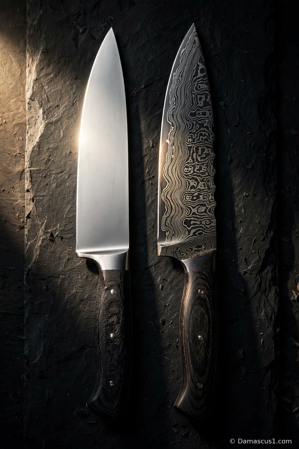 Editorial cover for Damascus vs VG10: They Are Not Opposites — One Is a Construction, the Other Is a Steel