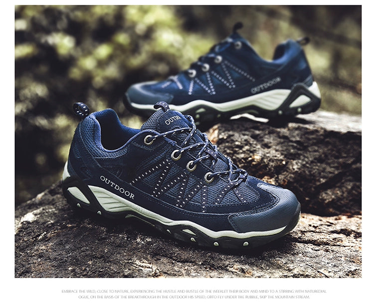 Italian Export Professional Hiking Shoes Men's Genuine Leather Outdoor Sneakers