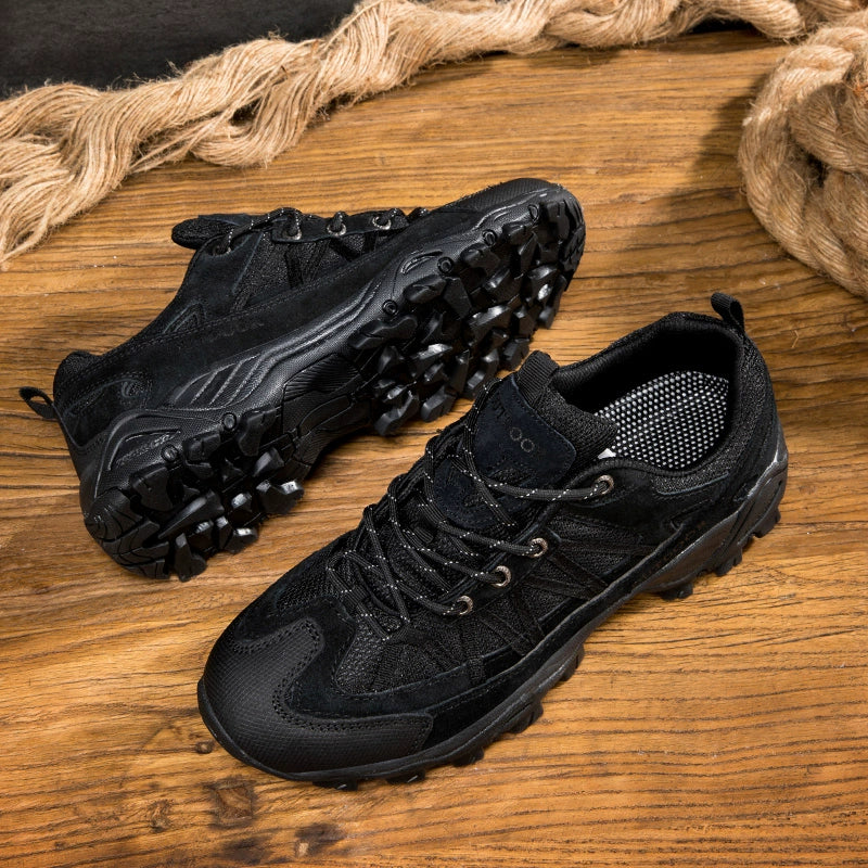 Italian Export Professional Hiking Shoes Men's Genuine Leather Outdoor Sneakers