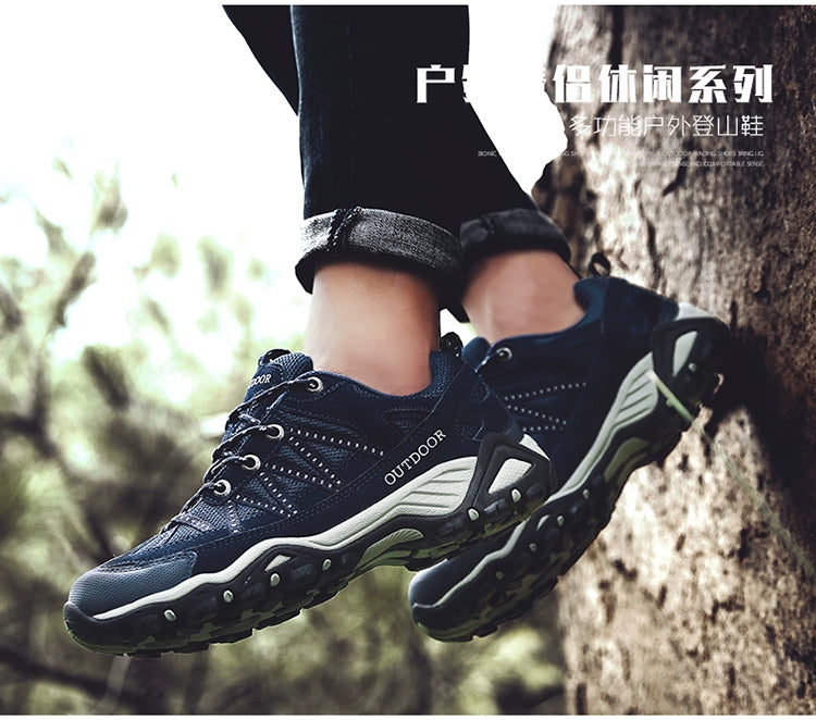 Italian Export Professional Hiking Shoes Men's Genuine Leather Outdoor Sneakers