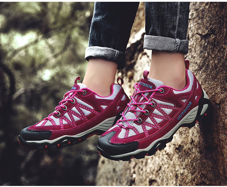 Italian Export Professional Hiking Shoes Men's Genuine Leather Outdoor Sneakers