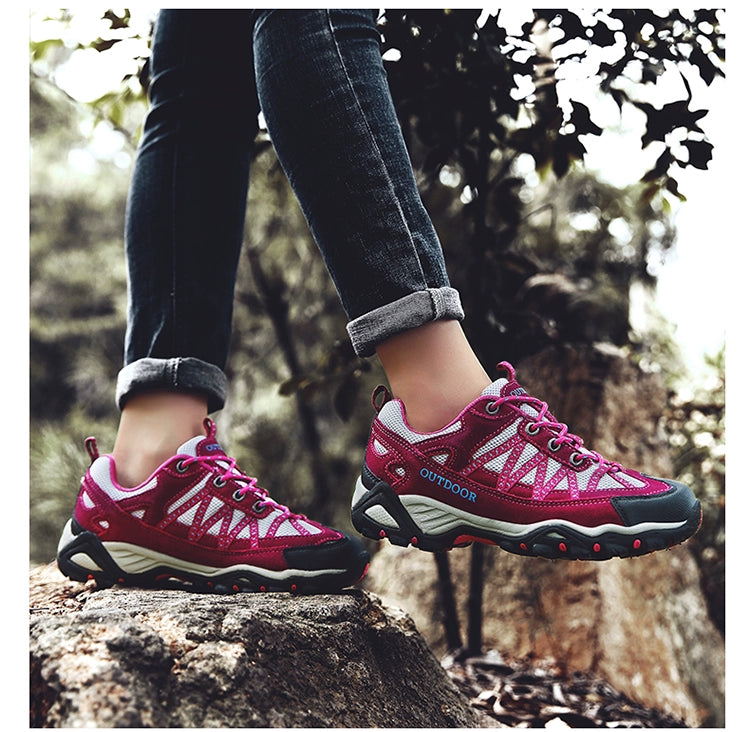Italian Export Professional Hiking Shoes Men's Genuine Leather Outdoor Sneakers