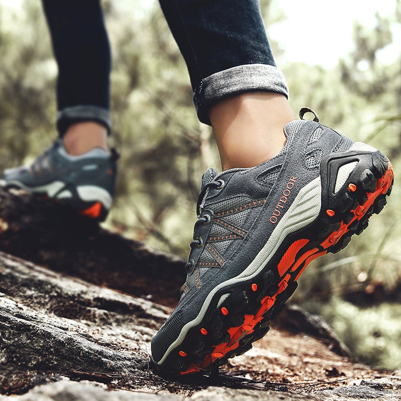 Italian Export Professional Hiking Shoes Men's Genuine Leather Outdoor Sneakers