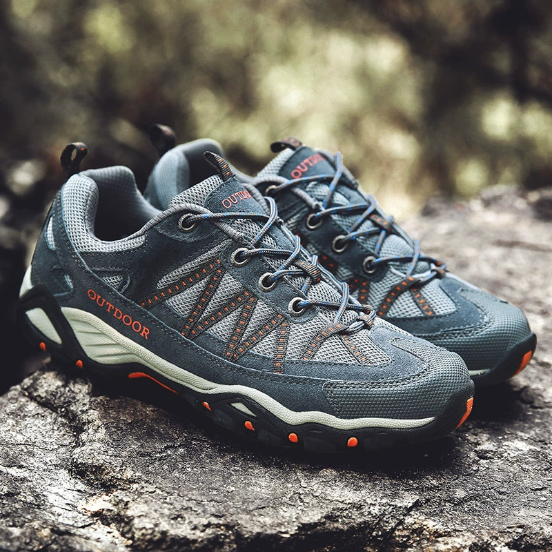 Italian Export Professional Hiking Shoes Men's Genuine Leather Outdoor Sneakers
