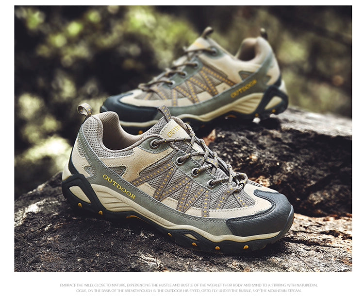Italian Export Professional Hiking Shoes Men's Genuine Leather Outdoor Sneakers