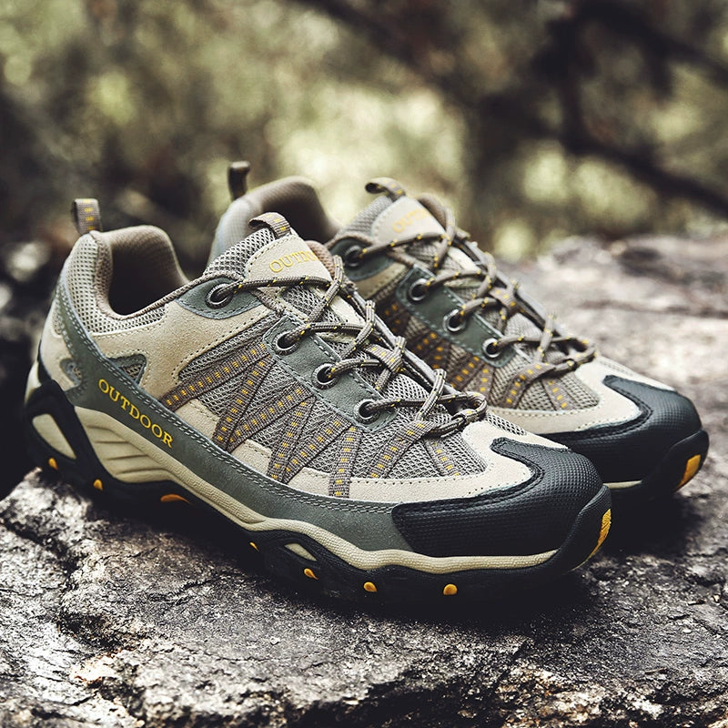 Italian Export Professional Hiking Shoes Men's Genuine Leather Outdoor Sneakers