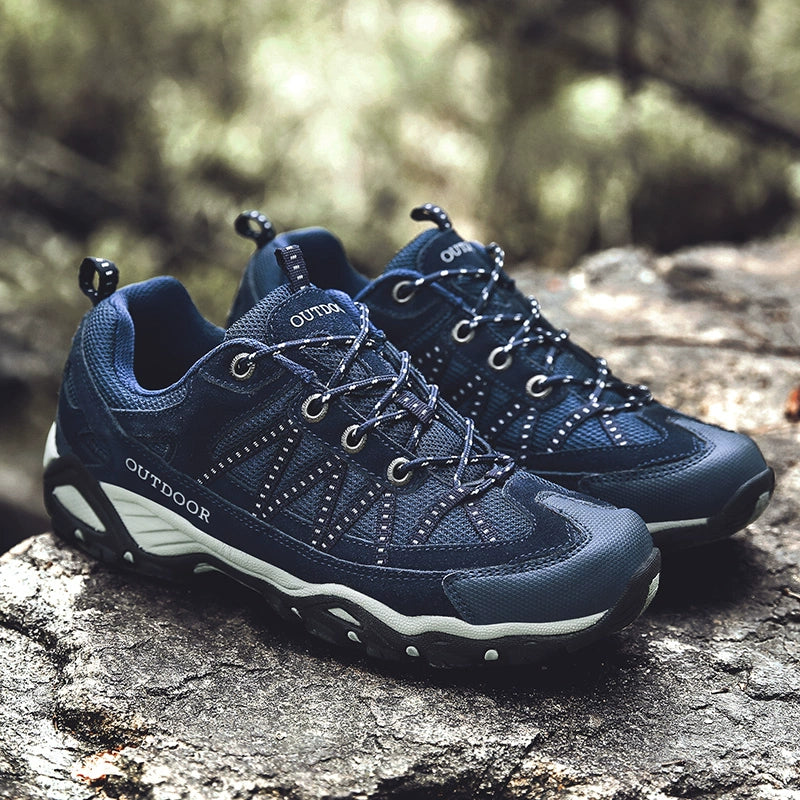 Italian Export Professional Hiking Shoes Men's Genuine Leather Outdoor Sneakers