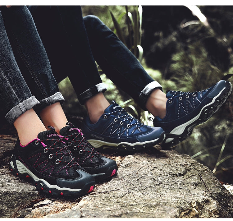 Italian Export Professional Hiking Shoes Men's Genuine Leather Outdoor Sneakers