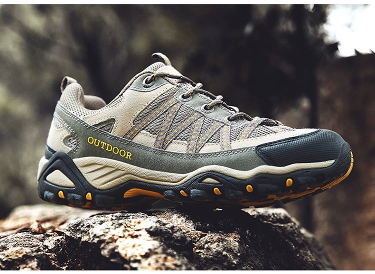 Italian Export Professional Hiking Shoes Men's Genuine Leather Outdoor Sneakers