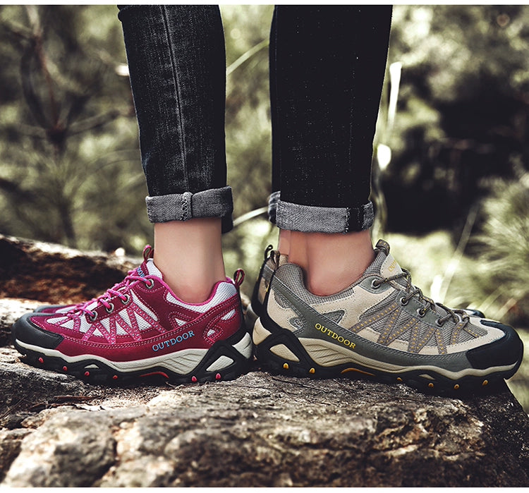 Italian Export Professional Hiking Shoes Men's Genuine Leather Outdoor Sneakers