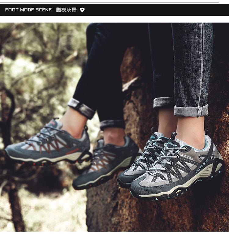 Italian Export Professional Hiking Shoes Men's Genuine Leather Outdoor Sneakers