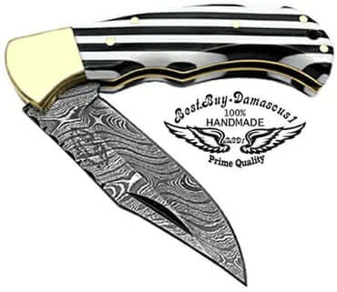 Custom Damascus Folding Knives