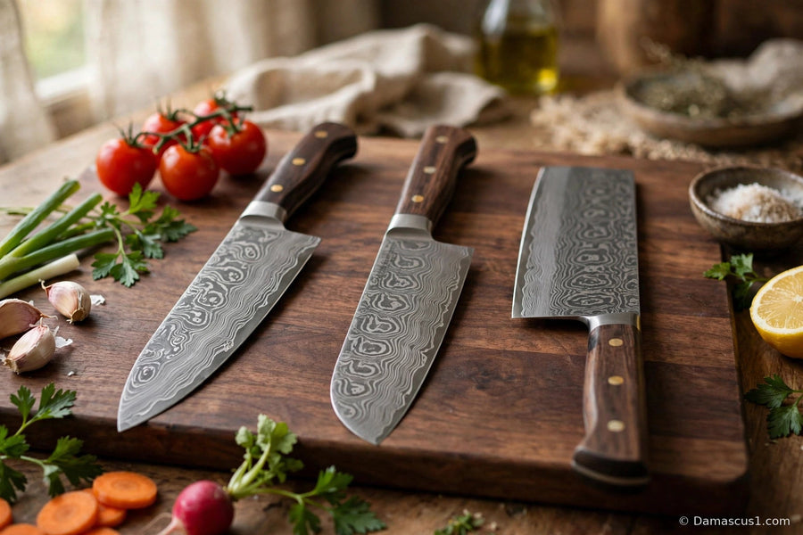 Editorial cover for Chef Knife vs Santoku vs Nakiri: Which One Actually Fits Your Cooking? (2026 Guide)