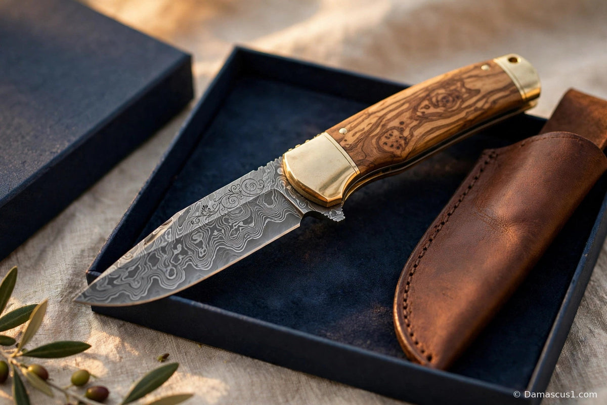 Editorial cover for Engraved Pocket Knife Gift: Personalized Damascus, Done Right