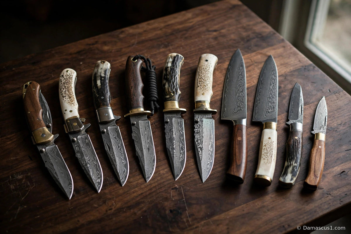 Editorial cover for Top 10 Damascus Knives in the USA (2026): Honest Picks by Job, From $39.99