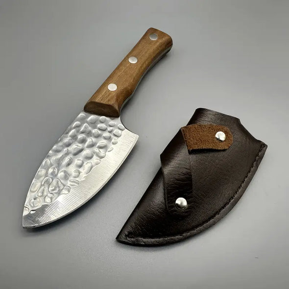 Meat Knife Outdoor camping hunting knife wood Handle Stainless Steel meat and vegetables  Cutting Knife Fruit Knife