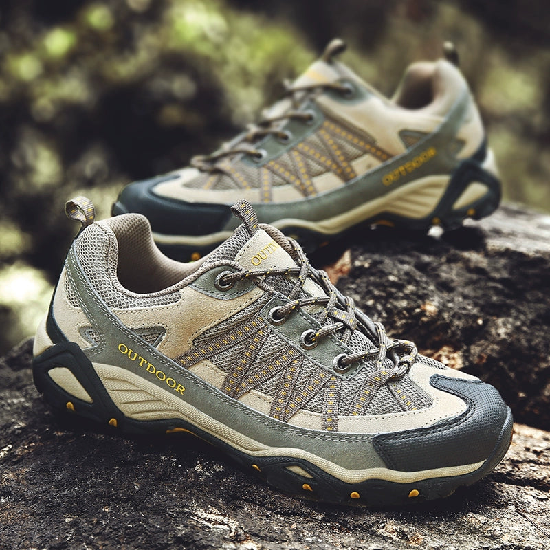 Italian Export Professional Hiking Shoes Men's Genuine Leather Outdoor Sneakers