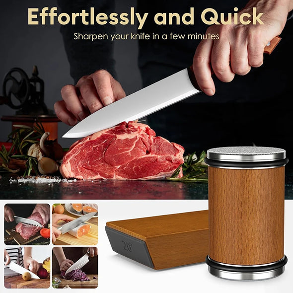 Rolling Knife Sharpener Magnetic Knife Holder Diamond Sharpening Stone