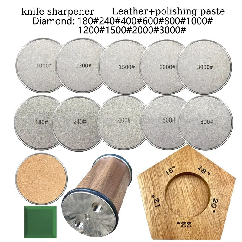 Rolling Knife Sharpener Sharpening Stone Angle Whetstone Diamond DIY Tool  Grindstone Woodwork Wheel Sliding Rotate Sharpener - AliExpress
