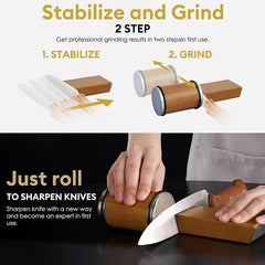 Rolling Knife Sharpener Magnetic Knife Holder Diamond Sharpening Stone
