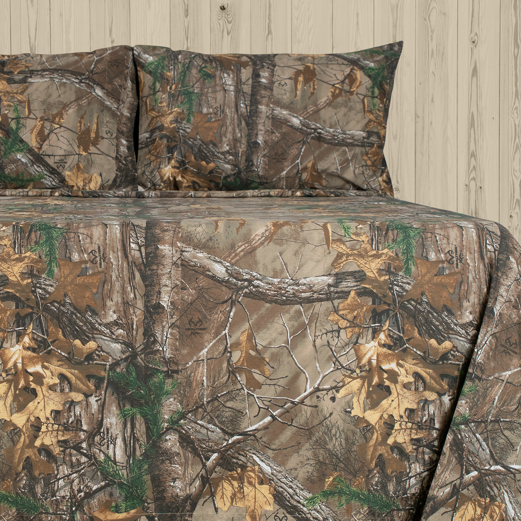 Realtree - Xtra - Hunting Camo Rustic Sheet Set For Indoor/Outdoor