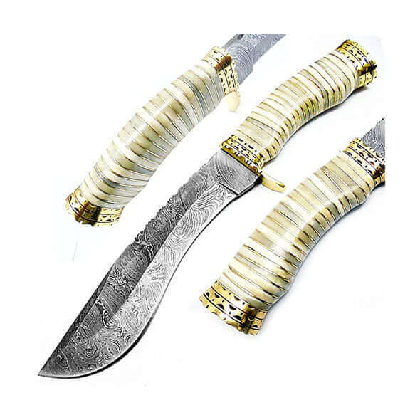 Hunting Knife Camel Bone 13'' kukri knife Damascus fixed blade knife Knife for men Knife Sharpeners Gifts For Men Hunting knives - Best Buy Damascus