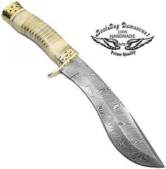 Hunting Knife Camel Bone 13'' kukri knife Damascus fixed blade knife Knife for men Knife Sharpeners Gifts For Men Hunting knives - Best Buy Damascus