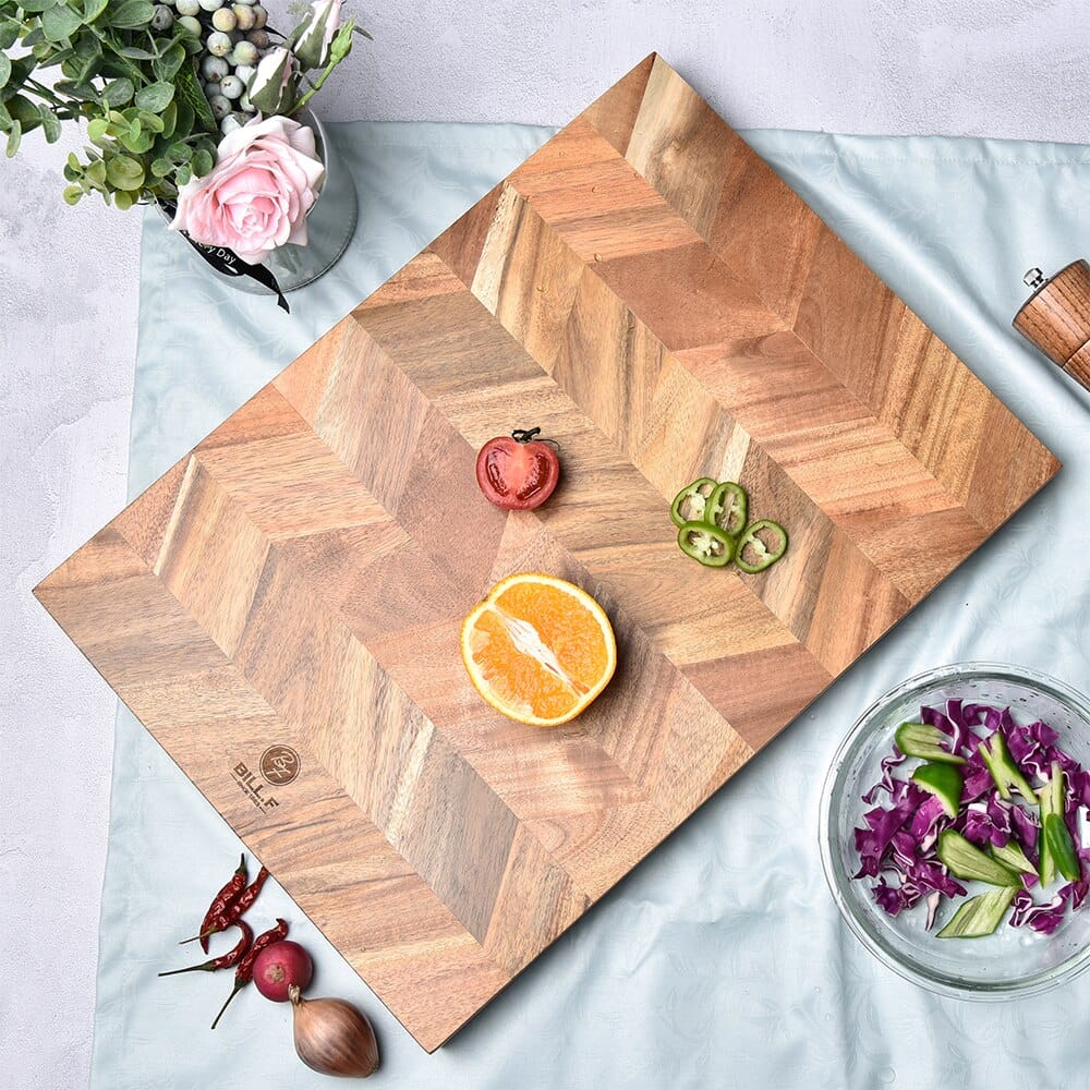 Kitchen Cutting Chopping Board Acacia Wood Kitchen Cutting Board with End Grain Large Wooden Chopping Board Premium Quality