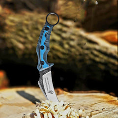 knife 440c Steel Karambit Hunting Knife Tactical knife Blue G10 8.2" Fixed Blade Knife Gifts for men - Best Buy Damascus