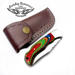 knife 6.5" Multi Wood Folding Pocket Knife 420C Stainless Steel Hunting Knife Pocket knife set - Best Buy Damascus