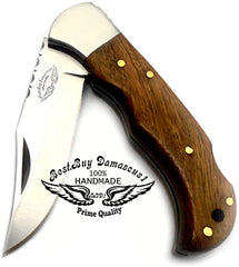 knife 6.5" Rose Wood Folding Pocket Knife 420C Stainless Steel Hunting Knife Pocket knife set - Best Buy Damascus