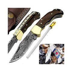 knife 6.5" Rose Wood Folding Pocket Knife Damascus Pocket Knife Hunting Knife Pocket knife set - Best Buy Damascus