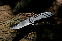 knife Hunting Pocket Knife Black & White 7.3 Inch Pocket knife For Men gifts for men - Best Buy Damascus
