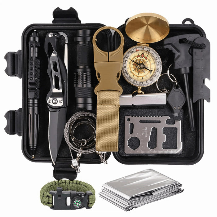 knife Tactical Survival Kit 14 in 1 Outdoor Emergency Survival Gear Kit Camping Tactical Tools Best Gifts for Mens - Best Buy Damascus