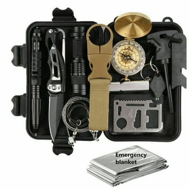 knife Tactical Survival Kit 14 in 1 Outdoor Emergency Survival Gear Kit Camping Tactical Tools Best Gifts for Mens - Best Buy Damascus