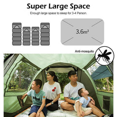 Large Capacity 4 to 5 Persons Automatic Pop Up Camping Tent - Best Buy Damascus
