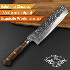 Nakiri Knife Japanese VG10 - Best Buy Damascus