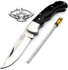 Pocket Knife Buffalo Horn Folding Knife 6.5'' 420c Stainless Steel Hunting Knife Pocket Knife for men Knife Sharpeners Pocket Knives - Best Buy Damascus