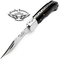 Pocket Knife Buffalo Horn Folding Knife 6.5'' 420c Stainless Steel Hunting Knife Pocket Knife for men Knife Sharpeners Pocket Knives - Best Buy Damascus