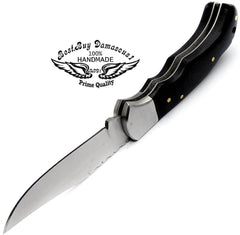 Pocket Knife Buffalo Horn Folding Knife 6.5'' 420c Stainless Steel Hunting Knife Pocket Knife for men Knife Sharpeners Pocket Knives - Best Buy Damascus