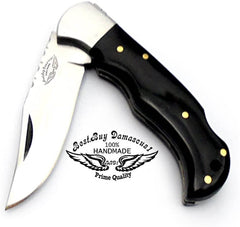 Pocket Knife Buffalo Horn Folding Knife 6.5'' 420c Stainless Steel Hunting Knife Pocket Knife for men Knife Sharpeners Pocket Knives - Best Buy Damascus