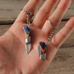 Pocket Knife Mini Knife tactical Camp Outdoor Keyring Ring Keychain Folding knife Open Opener Pocket self defense security Multi Tool Blade Box - Best Buy Damascus