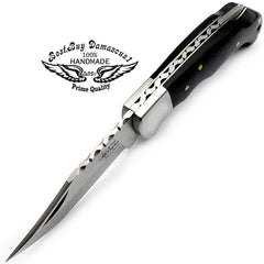 Pocket knives Black Wood Pocket knife for men 6.5'' Stainless Steel knife, Pocket knife Hunting Folding Knife gifts for men - Best Buy Damascus