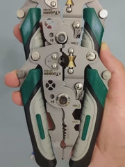 Foldable wire stripper, pulley design multi-function electrician wire splitter wire winding pliers crimping pliers hand tool