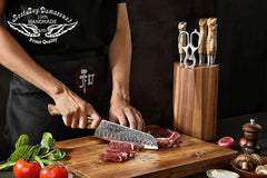 Professional Forging Damascus High Carbon Steel 7PCS Kitchen Knives Set - Best Buy Damascus