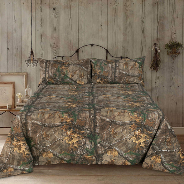 Realtree - Xtra - Hunting Camo Rustic Sheet Set For Indoor/Outdoor - Best Buy Damascus