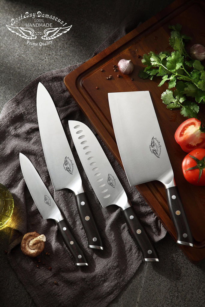 MOFFTI Chef Knife Set with Knife Sharpener, German EN1.4116