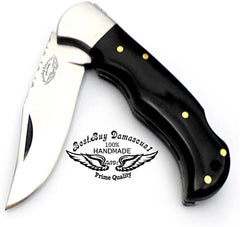 Pocket Knife Buffalo Horn Folding Knife 6.5'' 420c Stainless Steel Hunting Knife Pocket Knife for men Knife Sharpeners Pocket Knives