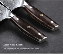 Ensemble de couteaux japonais professionnels VG10 en acier à haute teneur en carbone, ensemble de 7 couteaux de Chef de cuisine Damskus avec ciseaux et bloc 