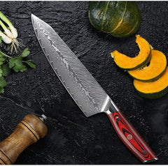 Knife Block sets Professional Handemade Japanese Kitchen Knife Set 6 PCS Damascus Steel Chef knife Set